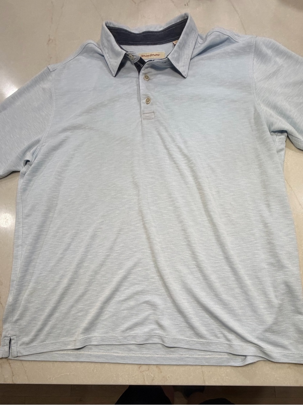 Tommy Bahama Men’s Short Sleeve Polo Shirt Light Blue Size XXL